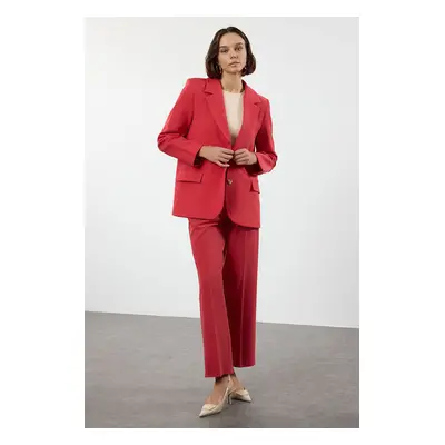 Trendyol Red Polyviscon Basic Blazer Jacket