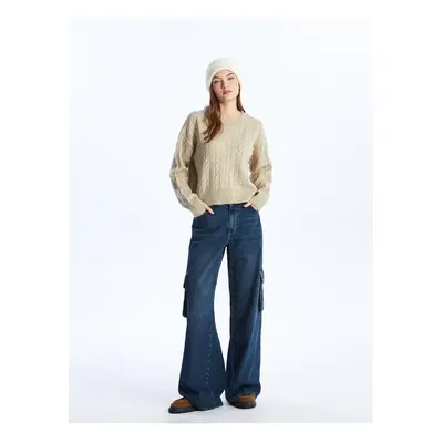 LC Waikiki Wideleg Women's Cargo Jean Pants