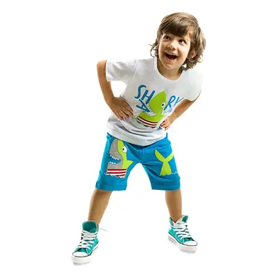 Denokids Shark Island Boy's T-shirt Shorts Set