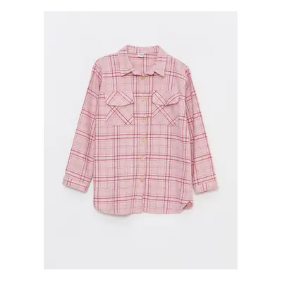 LC Waikiki Plaid Long Sleeve Girl's Shirt Jacket