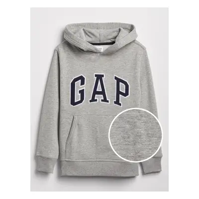 Šedá klučičí dětská mikina GAP Logo hoodie