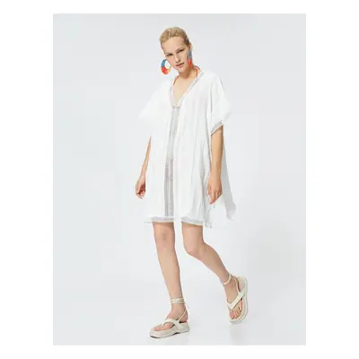 Koton X Şahika Ercümen - Oversize Stripe Detailed Beach Dress