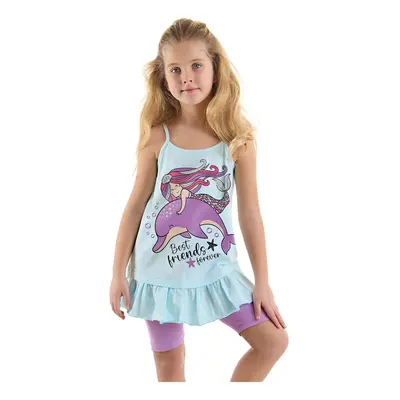 Denokids Best Friends Girl's Strappy Summer Tunic T-shirt Tights Set