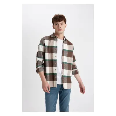 DEFACTO Regular Fit Plaid Lumberjack Long Sleeve Shirt