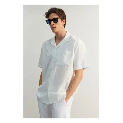 Trendyol Limited Edition White Oversize Embroidery Block Summer Shirt