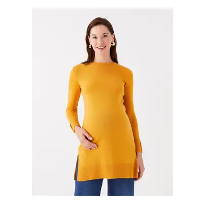 LC Waikiki Crew Neck Straight Long Sleeve Maternity Knitwear Tunic