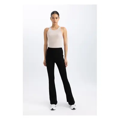 DEFACTO Fit Flare Fit Standard Length Ribbed Trousers Spanish Leg