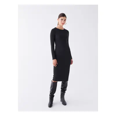 LC Waikiki Crew Neck Straight Long Sleeve Women's Dress