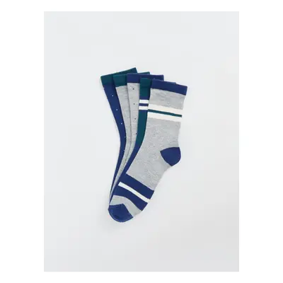 LC Waikiki 5-Piece Striped Boy's Crew Neck Socks