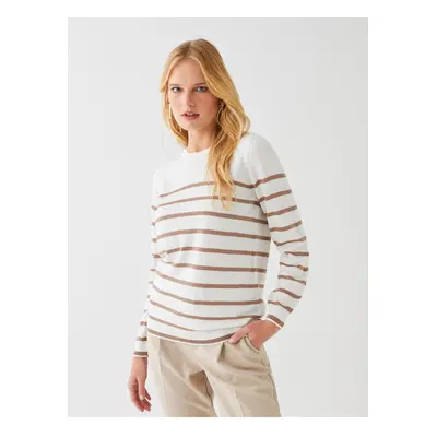 LC Waikiki Crew Neck Striped Long Sleeve Women's Knitwear Sweater