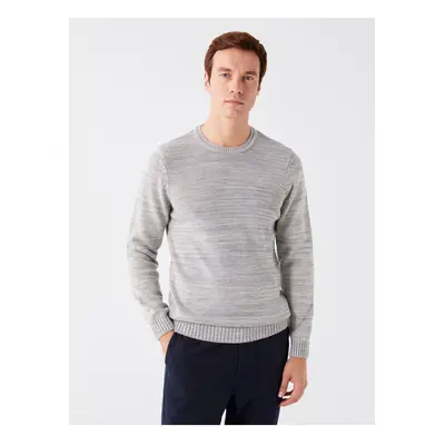 LC Waikiki Crew Neck Long Sleeve Patterned Men's Knitwear Sweater