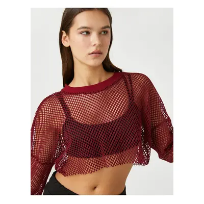 Koton Mesh Window Detailed Sports Sweatshirt