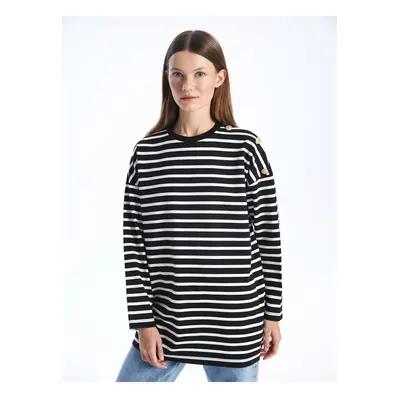 LC Waikiki Women's Crew Neck Striped Long Sleeve Tunic