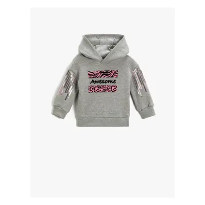 Koton Baby Girl Gray Sweatshirt