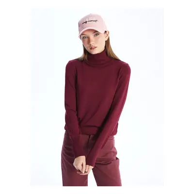 LC Waikiki Turtleneck Plain Long Sleeve Women's Knitwear Sweater