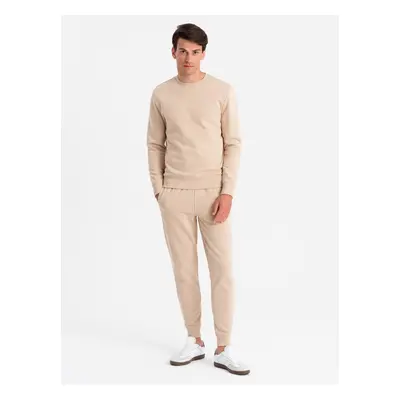 Ombre BASIC men's cotton sweatshirt set unbuttoned sweatshirt + joggers