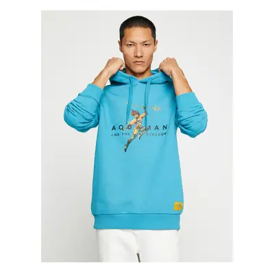 Koton Aquaman Hooded Sweatshirt Raised Licensed Printed