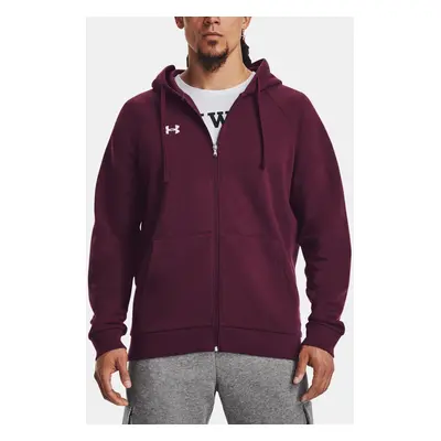 Under Armour Mikina UA Rival Fleece FZ Hoodie-MRN - Pánské