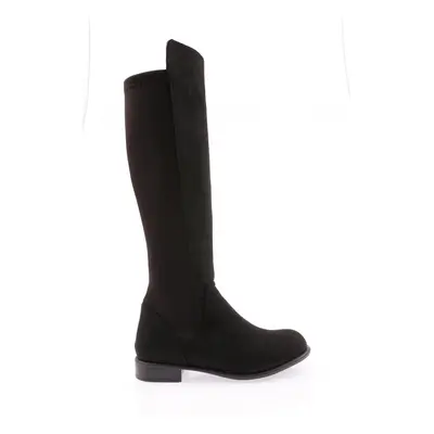 DGN Women's Back Stretch Zip Up Knee High Flats Boots.