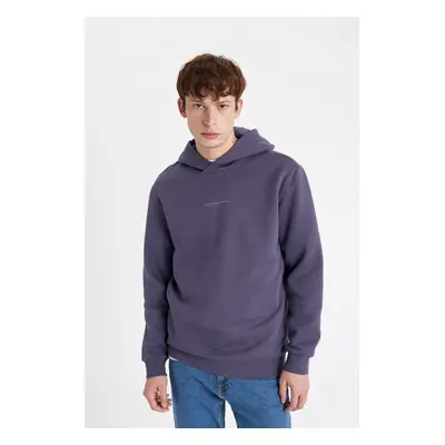 DEFACTO Regular Fit Hooded Text Printed Sweatshirt