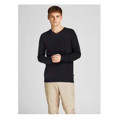 Černý basic svetr Jack & Jones Emil - Pánské