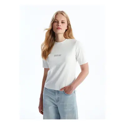 LC Waikiki LCW Crew Neck Printed Short Sleeve Women's T-Shirt