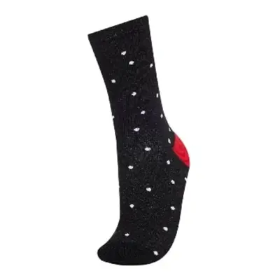 DEFACTO Women's New Year Themed 2-Pack Cotton Long Socks