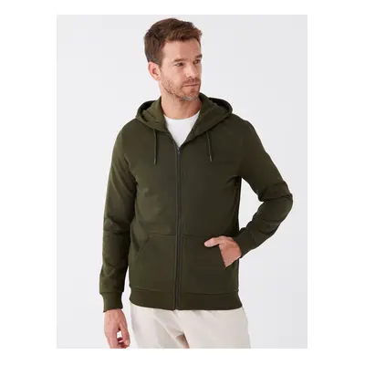 LC Waikiki Hooded Long Sleeve Men's Zipper Sweatshirt