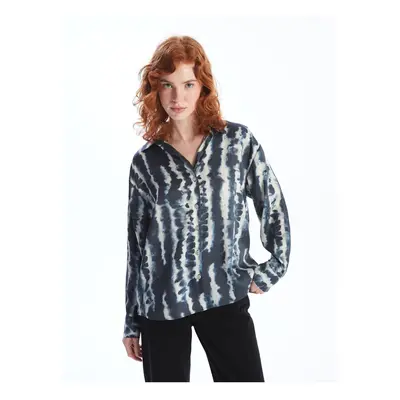 LC Waikiki Patterned Oversize Satin Women's Shirt