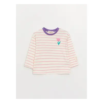 LC Waikiki Crew Neck Long Sleeve Striped Baby Girl T-Shirt