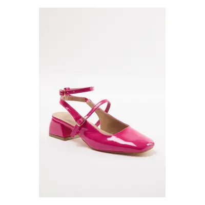 Trendyol Fuchsia Mary Jane Ankle-Tie Square Toe Women's High Heel Shoes