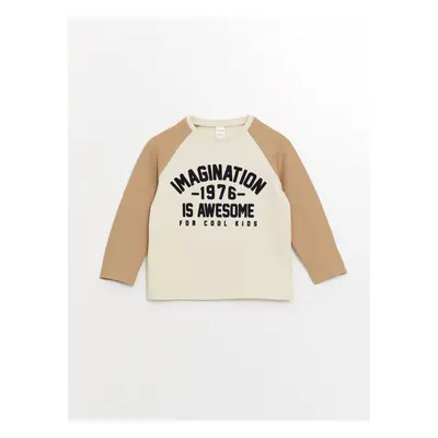 LC Waikiki Crew Neck Long Sleeve Printed Baby Boy T-Shirt