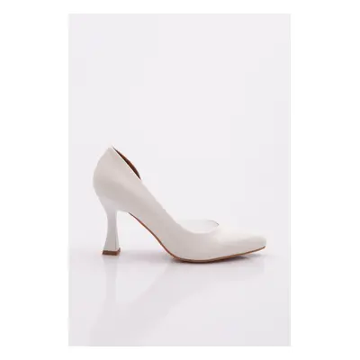 DGN 0653-22y Women's Pointed Toe, Low-cut, Side Transparent Long Heeled Shoes