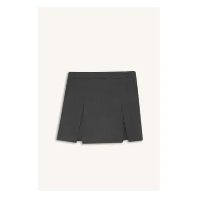 DEFACTO High Waist Pleated Casual Classic Shorts Skirt