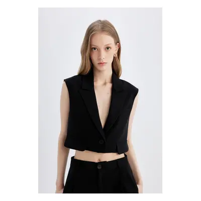 DEFACTO Crop Blazer Vest