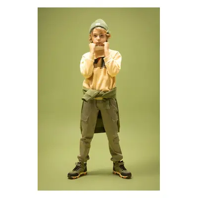 DEFACTO Boy Cargo Jogger Standard Leg Textured Pants