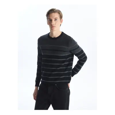 LC Waikiki Crew Neck Long Sleeve Striped Men's Knitwear Sweater