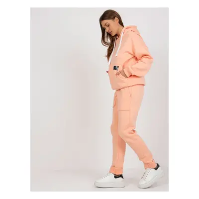 Peach tepláková souprava s oversized mikinou