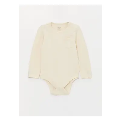 LC Waikiki Crew Neck Long Sleeve Unisex Baby Snap-On Bodysuit