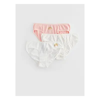 LC Waikiki Printed Cotton Girl's Panties 3-Piece