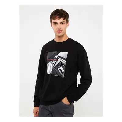 LC Waikiki Lcw Men's Crew Neck Long Sleeve Printed Sweatshirt