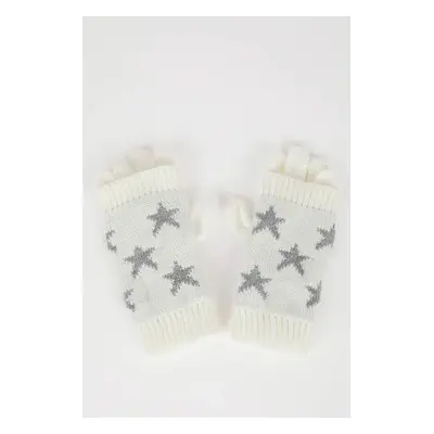 DEFACTO Women's Christmas Themed Knitwear 2-Piece Gloves