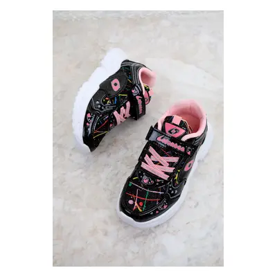 Soho Black-Pink Kids Sneakers