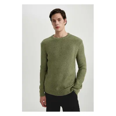 DEFACTO Standard Fit Regular Cut Crew Neck Knitted Sweater