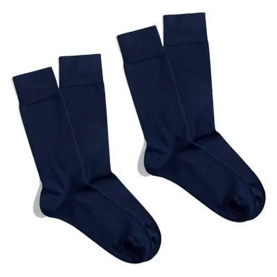 Banana Socks Unisex's 2Pack Socks Essentials Midnight Muse Navy Blue