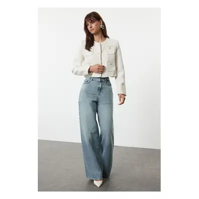 Trendyol Blue High Waist Extra Wide Leg Palazzo Jeans