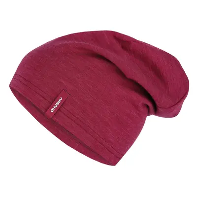 Merino čepice HUSKY Merhat faded bordo