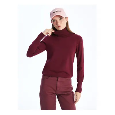 LC Waikiki Turtleneck Plain Long Sleeve Women's Knitwear Sweater