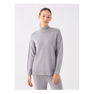 LC Waikiki Half Turtleneck Plain Long Sleeve Oversize Women's Knitwear Sweater