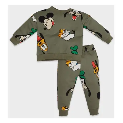 DEFACTO Baby Boy Disney Mickey & Minnie Thin Sweatshirt Tracksuit Bottom 2-Piece Set